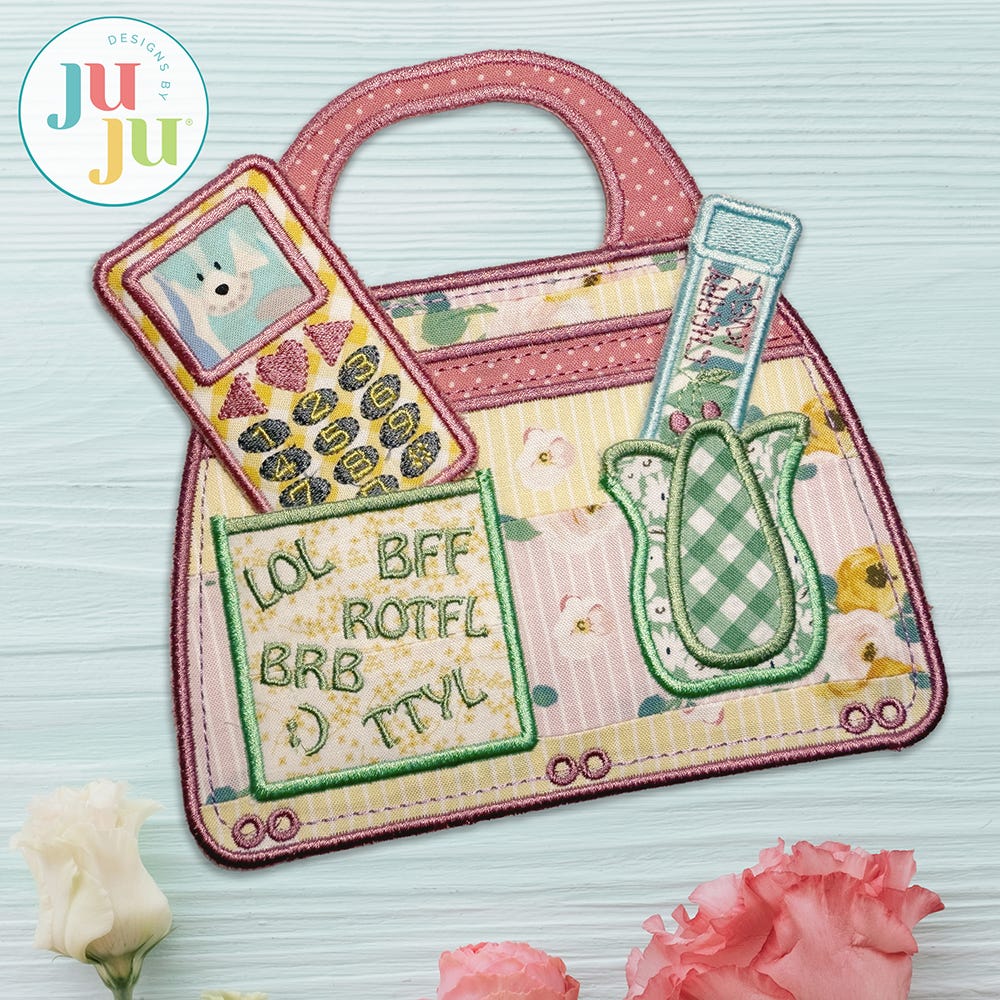  In The Hoop Ultimate Pretend Play Purse Project | Machine Embroidery Designs by JuJu