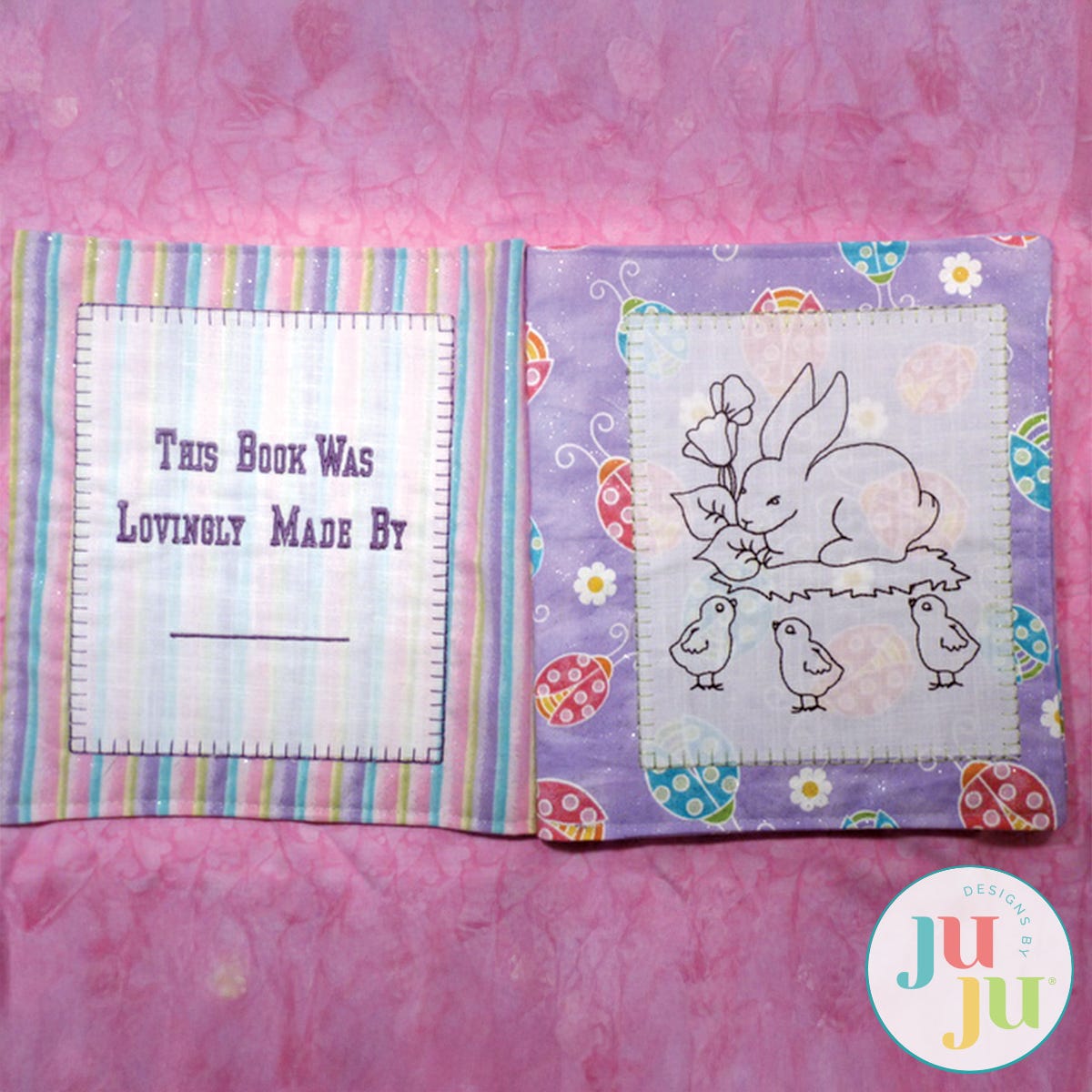 Spring Blessings Washable Coloring Book (Girl) by Oma's Place | Machine Embroidery Designs by JuJu