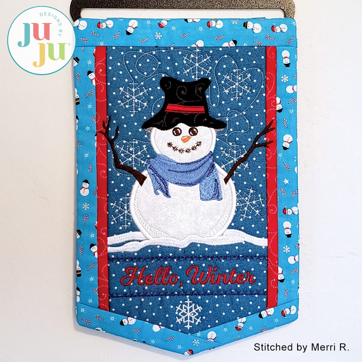Winter Banner by Oma's Place | Machine Embroidery Designs by JuJu