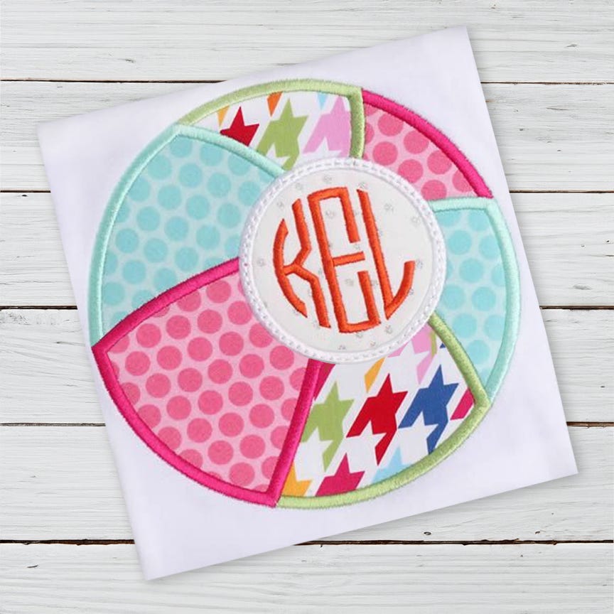 Mono Circle Beach Ball | Machine Embroidery Designs by JuJu