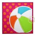 Beach Ball Box Applique | Machine Embroidery Designs by JuJu