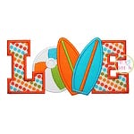 Beach Love Applique | Machine Embroidery Designs by JuJu