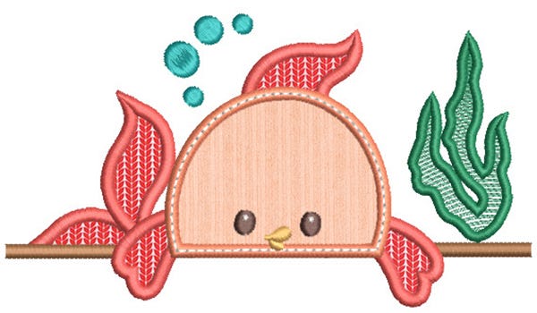 Beach Peekers Machine Embroidery Designs by JuJu