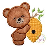 Bear Hugs Beehive Applique | Machine Embroidery Designs by JuJu