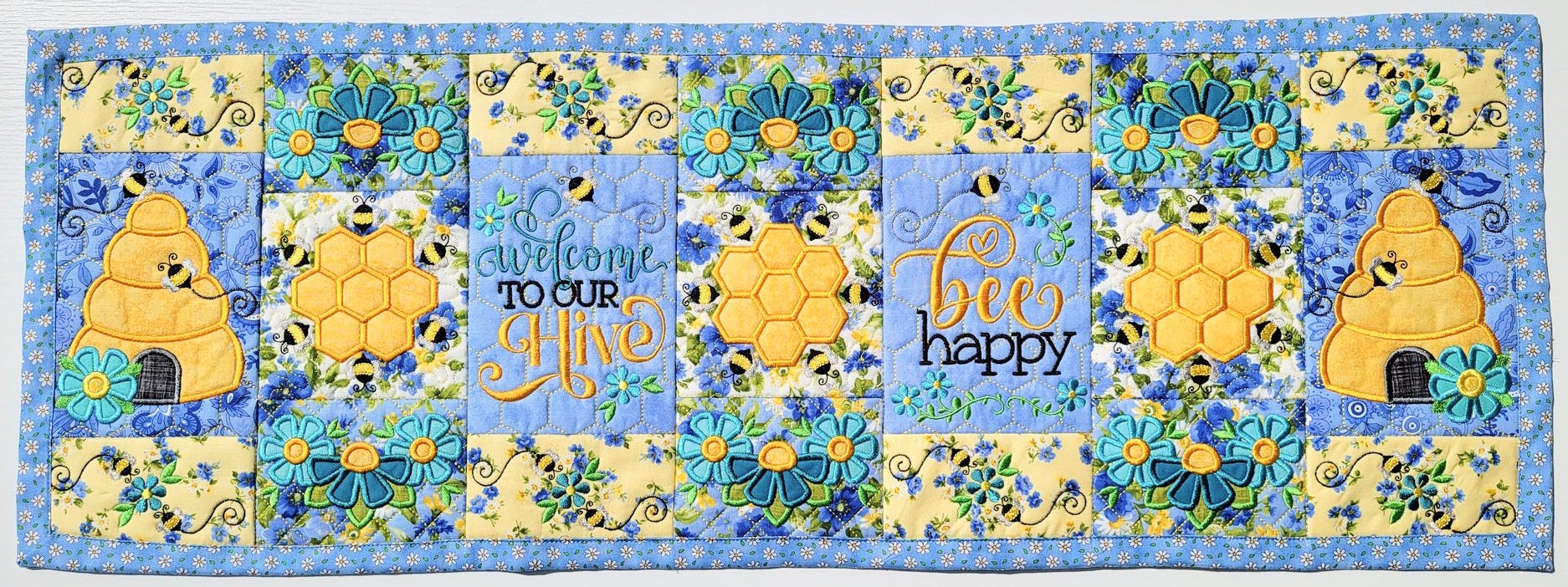 ITH Busy Bees Table Runner | Machine Embroidery Designs by JuJu