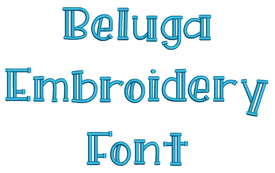 Beluga Embroidery Font | Machine Embroidery Designs by JuJu