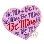 Be Mine Script Heart Applique | Machine Embroidery Designs by JuJu