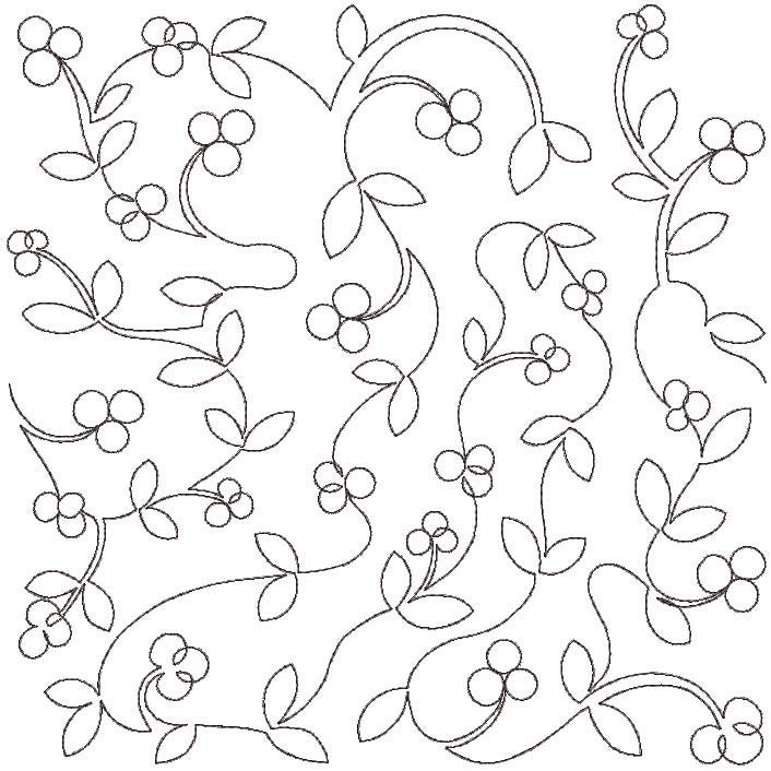 Berries and Vines End-to-End Quilting | Machine Embroidery Designs by JuJu