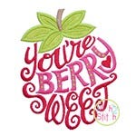 You're Berry Sweet Strawberry Applique | Machine Embroidery Designs by JuJu