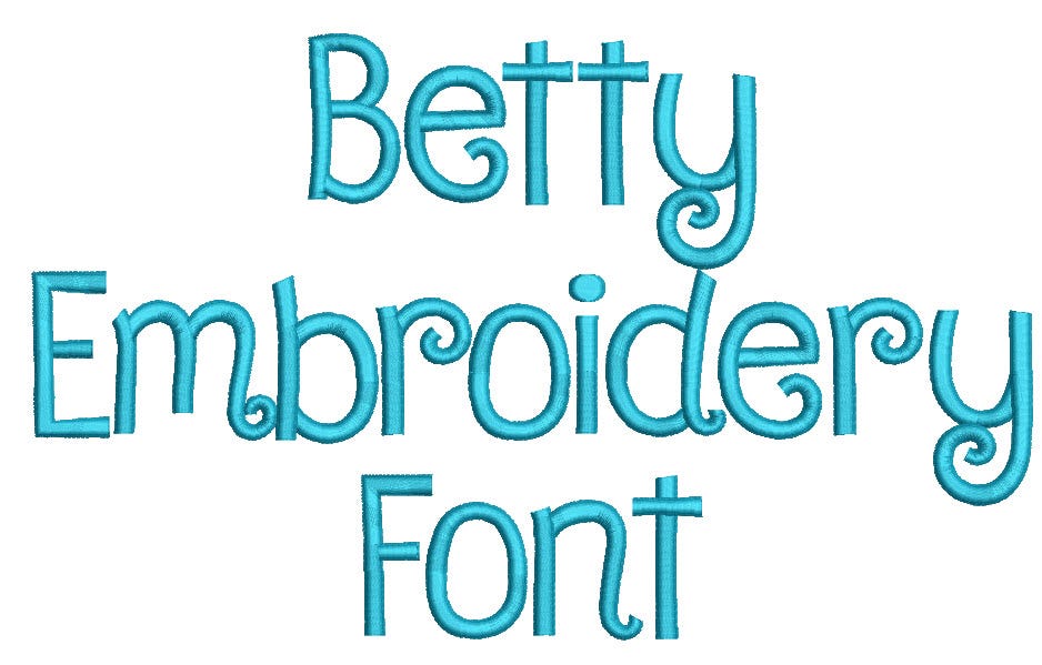 Betty Embroidery Font Machine Embroidery Designs by JuJu