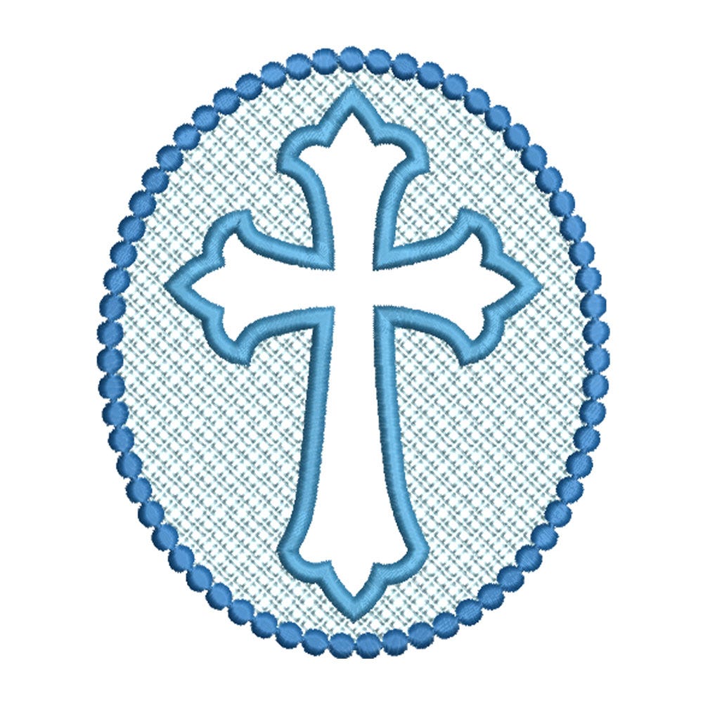 FREE Embossed Cross Embroidery Design | Machine Embroidery Designs by JuJu