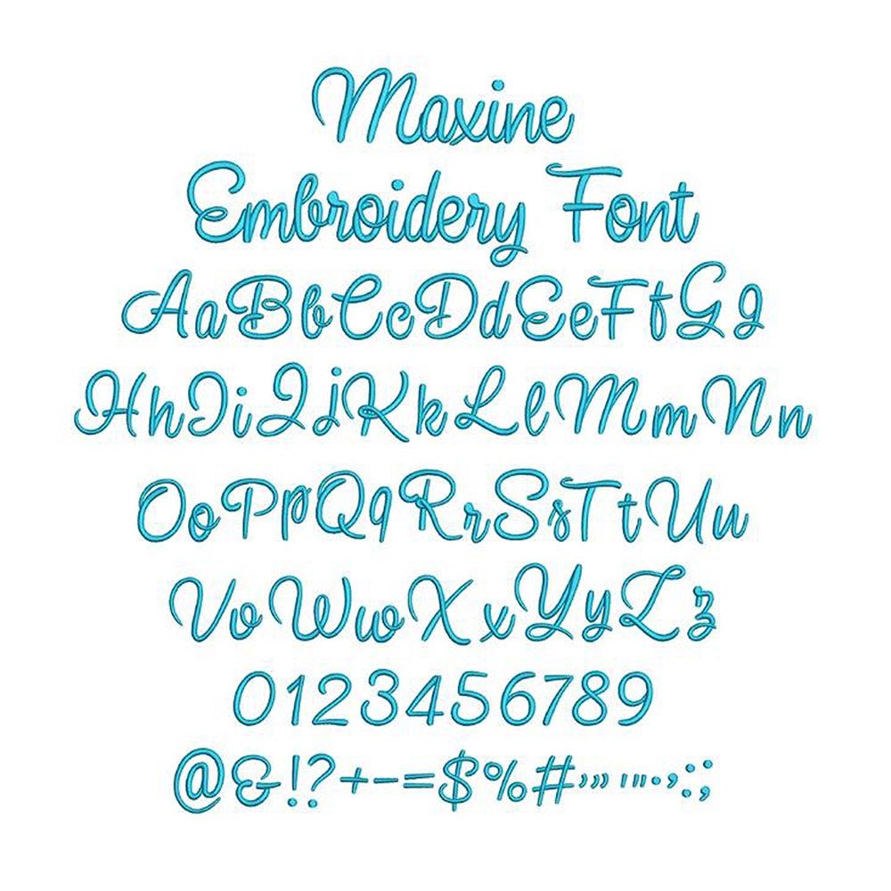 FREE Maxine Embroidery Font | Machine Embroidery Designs by JuJu
