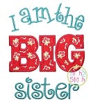 I am the BIG sister Applique | Machine Embroidery Designs by JuJu