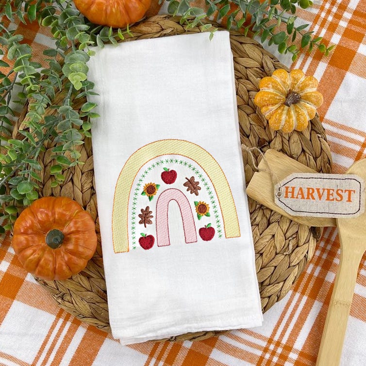 Autumn Boho Rainbows | Machine Embroidery Designs by JuJu	