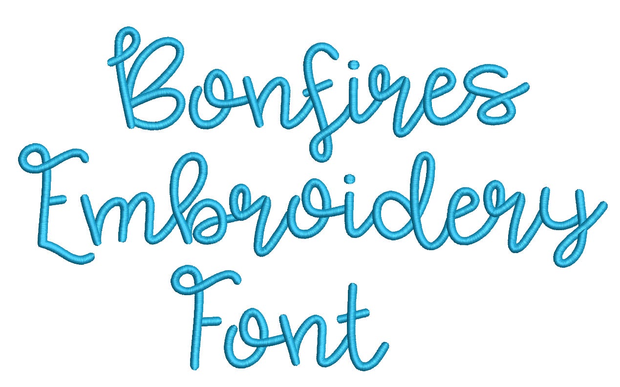 Bonfires Embroidery Font | Machine Embroidery Designs by JuJu