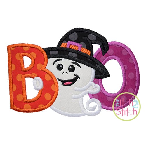 Boo Ghost Applique | Machine Embroidery Designs by JuJu