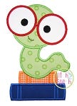 Book Worm 2 Applique | Machine Embroidery Designs by JuJu
