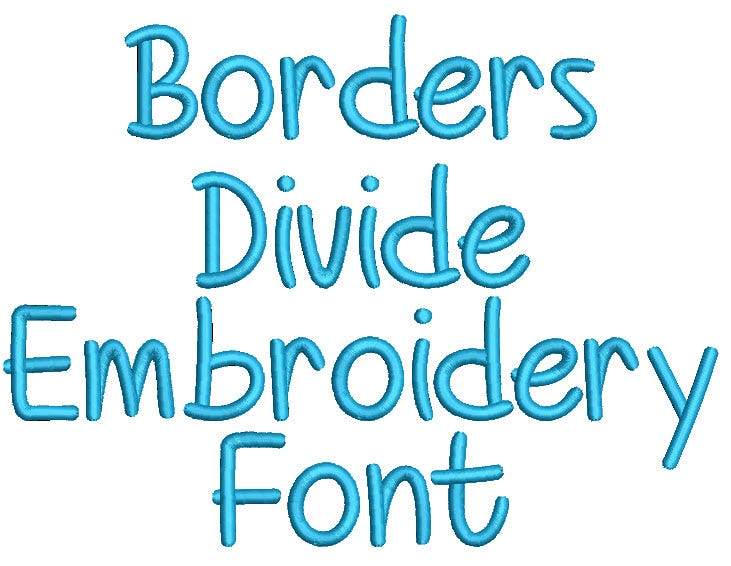 Borders Divide But Hearts Shall Conquer Embroidery Font | Machine Embroidery Designs by JuJu