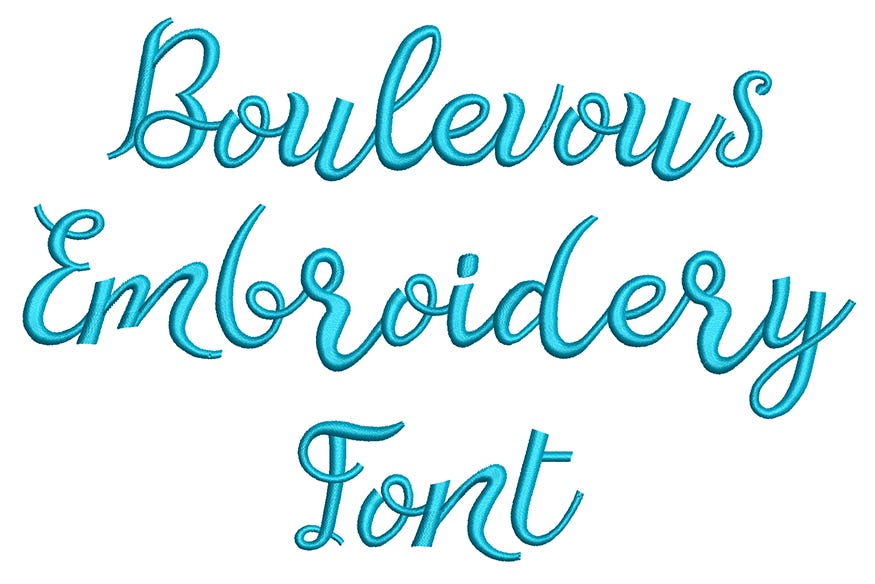 Boulevous Embroidery Font | Machine Embroidery Designs by JuJu