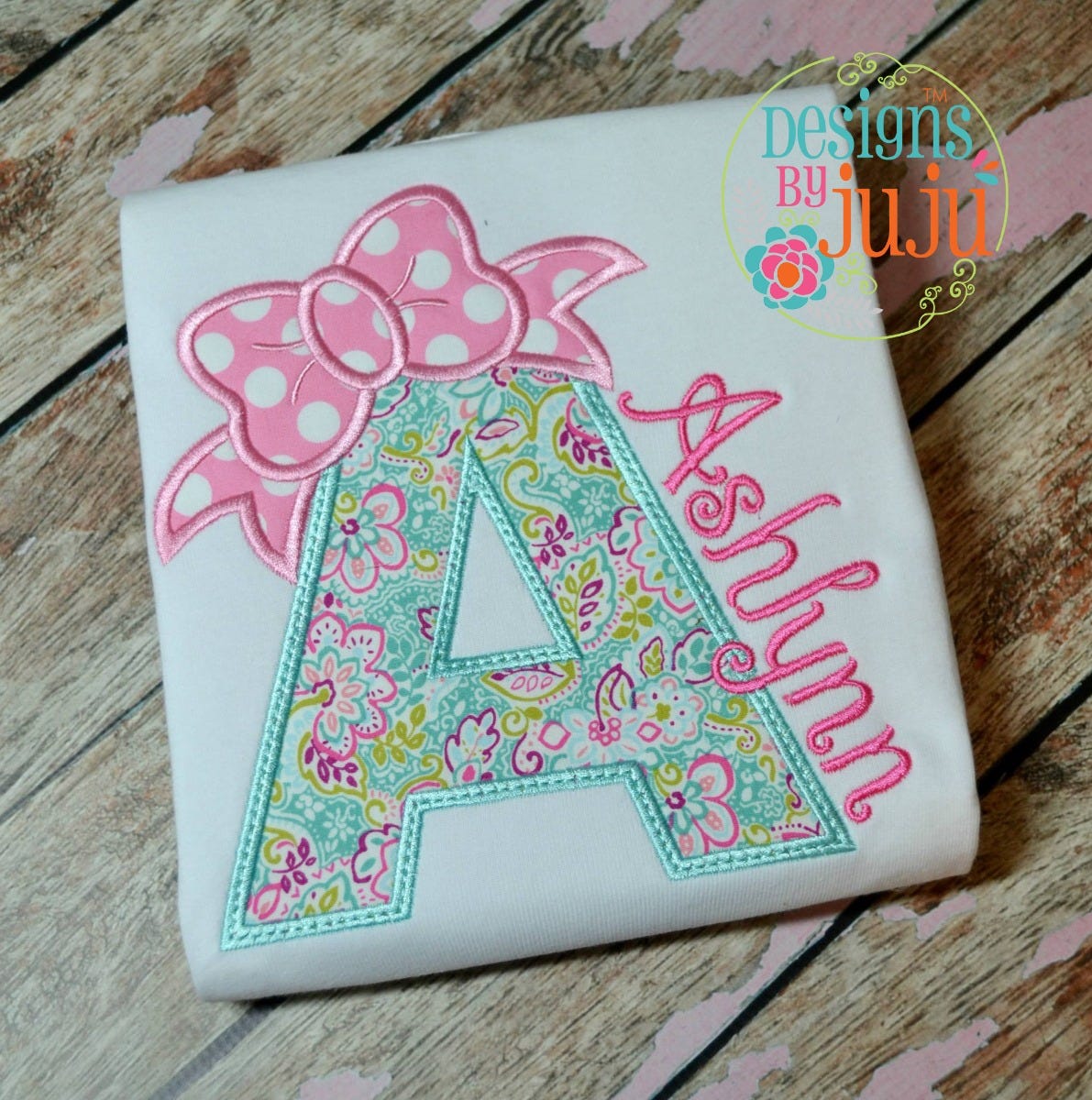 Bow Alphabet | Machine Embroidery Designs by JuJu