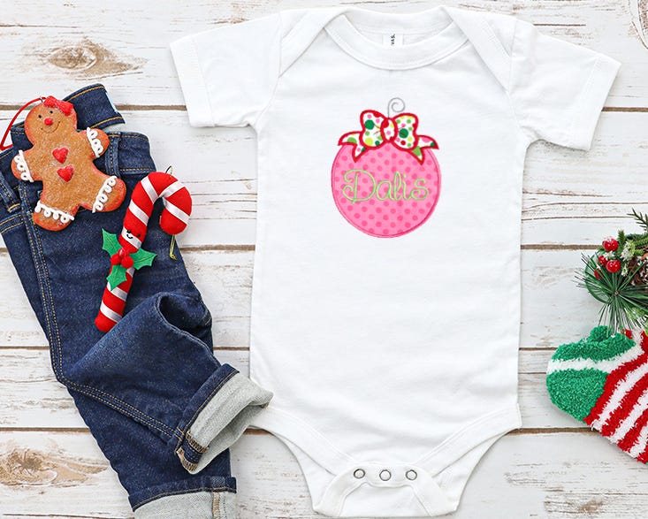 Ornament Bow Applique | Machine Embroidery Designs by JuJu