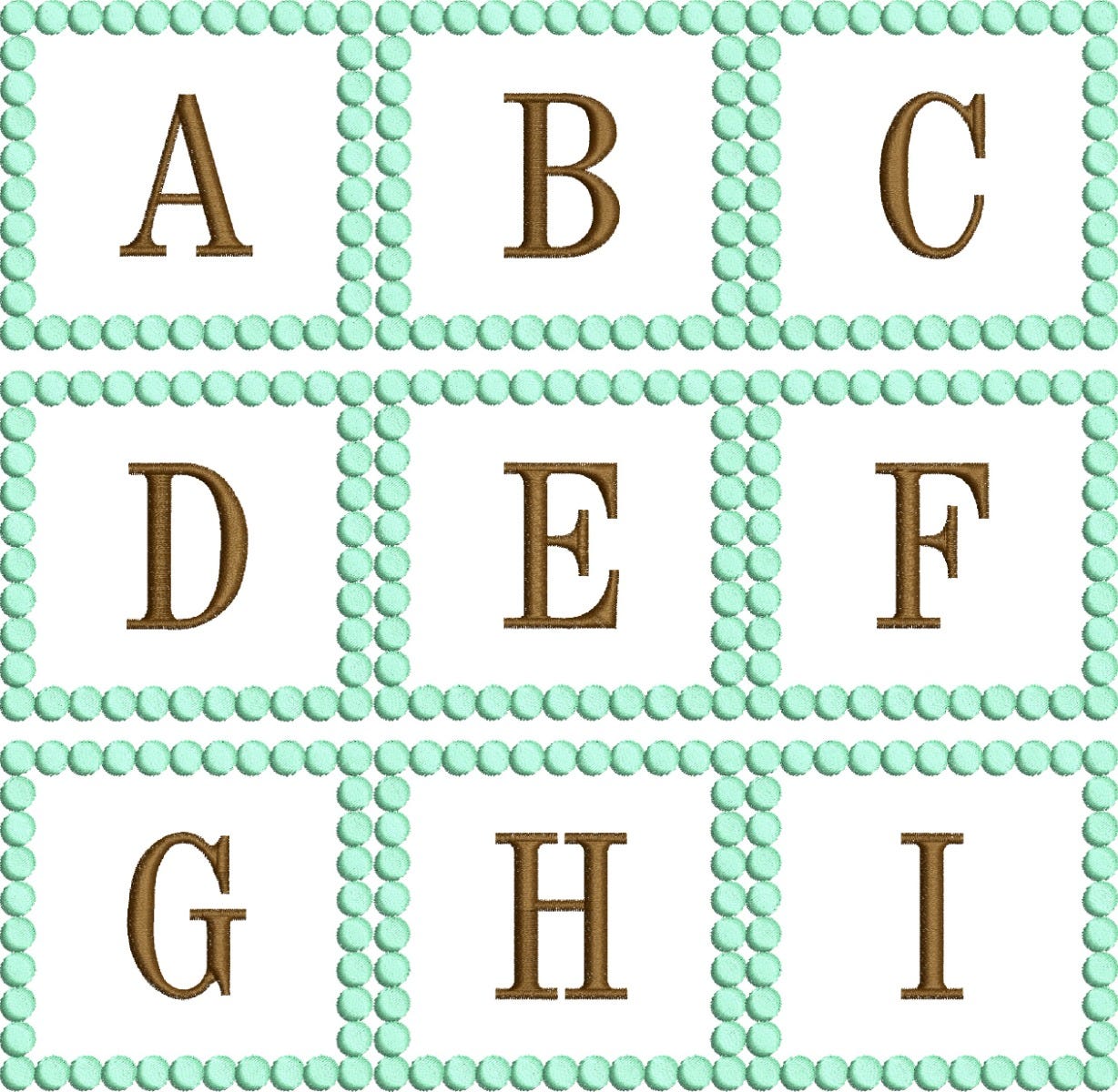 French Dots Monogrammed Font Set