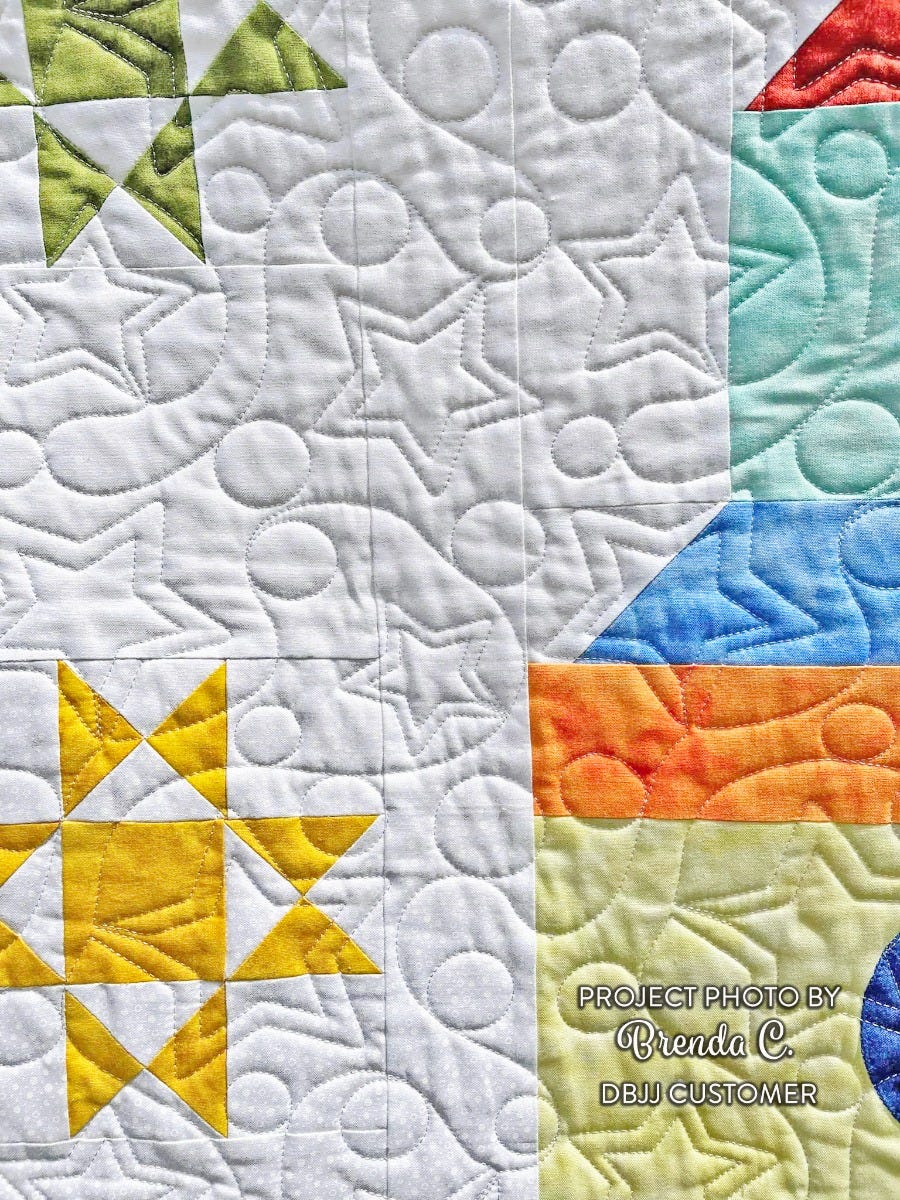 Stars and Circles End-to-End Quilting Embroidery Design