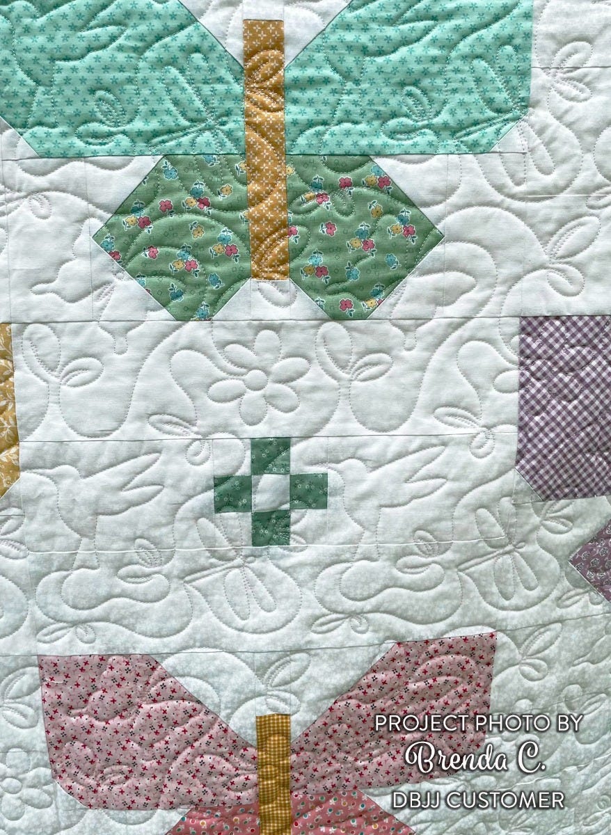 Simple Hummingbird Butterfly Dragonfly End-to-End Quilting Embroidery Design