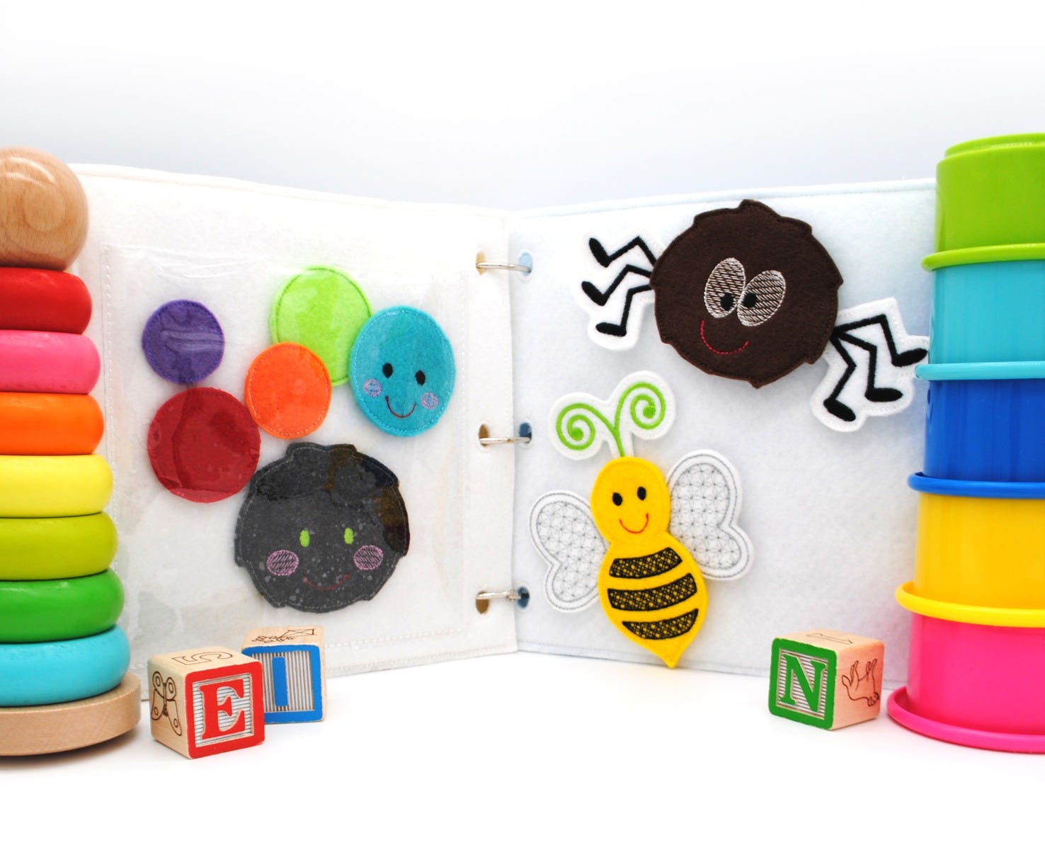 Busy Book Page Build A Bug Add On | Machine Embroidery Designs by JuJu