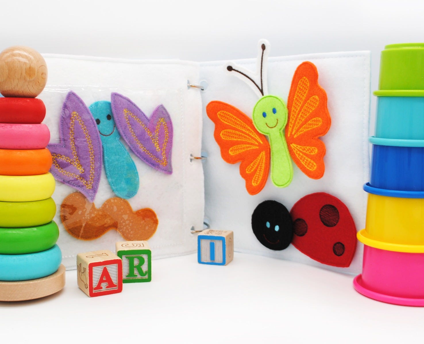 Busy Book Page Build A Bug Add On | Machine Embroidery Designs by JuJu