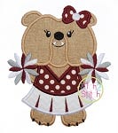 Bulldog Cheer Mascot Applique | Machine Embroidery Designs by JuJu