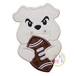 Bulldog Football Mascot Applique | Machine Embroidery Designs by JuJu
