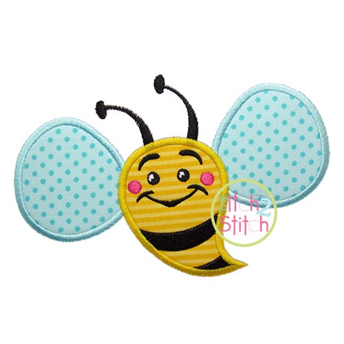 Bumble Bee Applique | Machine Embroidery Designs by JuJu