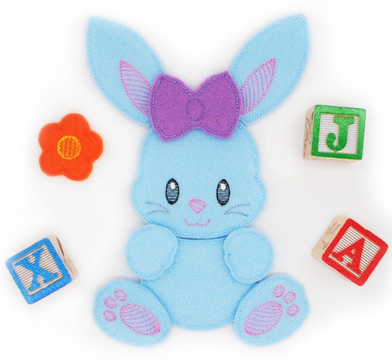 Busy Book Page Bunny Add On | Machine Embroidery Designs by JuJu