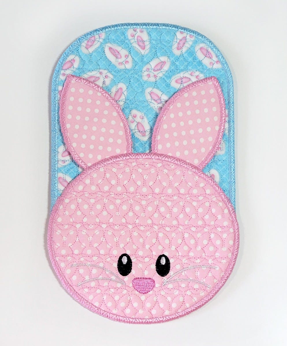 ITH Bunny Potholder | Machine Embroidery Designs by JuJu
