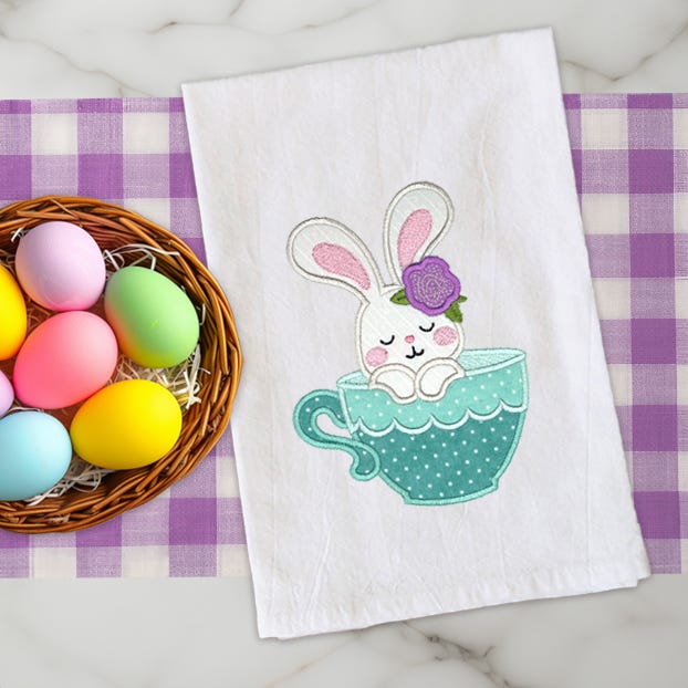 Bunny Love Applique 2 | Machine Embroidery Designs by JuJu