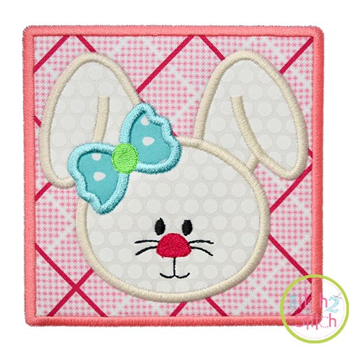 Itch 2 Stitch Bunny Box Girl Face Digital Embroidery Machine Designs by JuJu