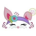 Bunny Flower Headband Applique | Machine Embroidery Designs by JuJu