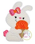 Bunny Ice Cream Applique | Machine Embroidery Designs by JuJu