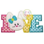                                 Bunny LOVE Applique 2 | Machine Embroidery Designs by JuJu
                            