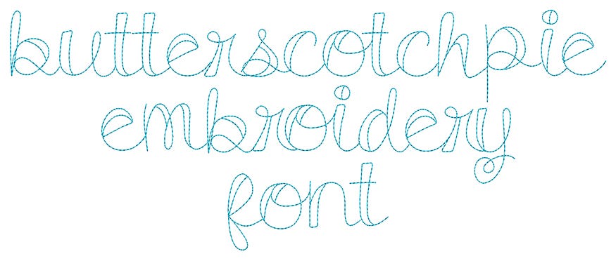 Butterscotch Pie Embroidery Font | Machine Embroidery Designs by JuJu