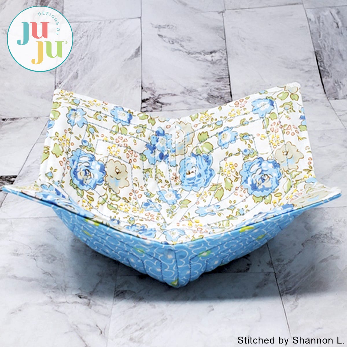 In The Hoop Bowl Hugger Project by Oma's Place | Machine Embroidery Designs by JuJu