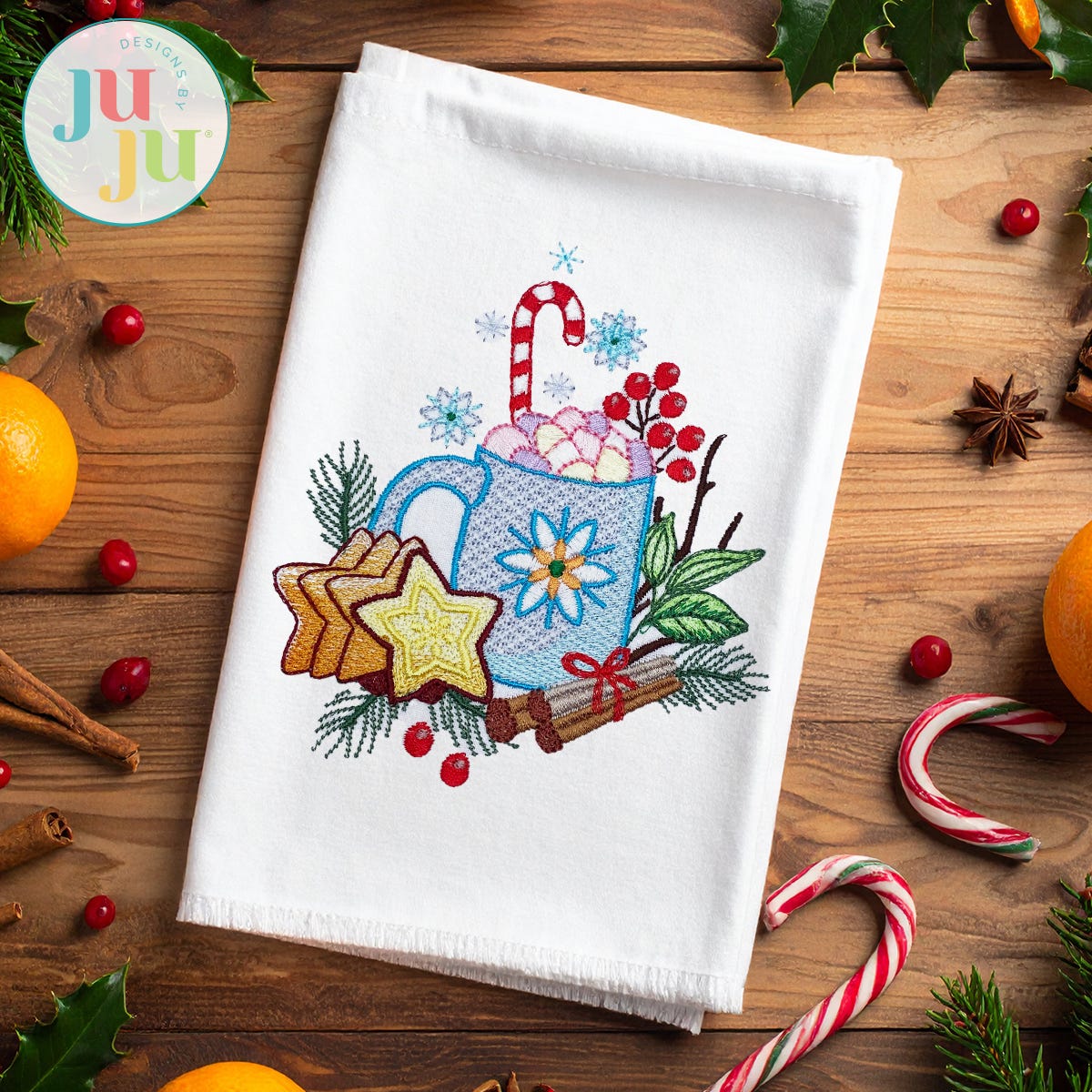 Christmas Kitchen 1 Embroidery Set | Machine Embroidery Designs by JuJu