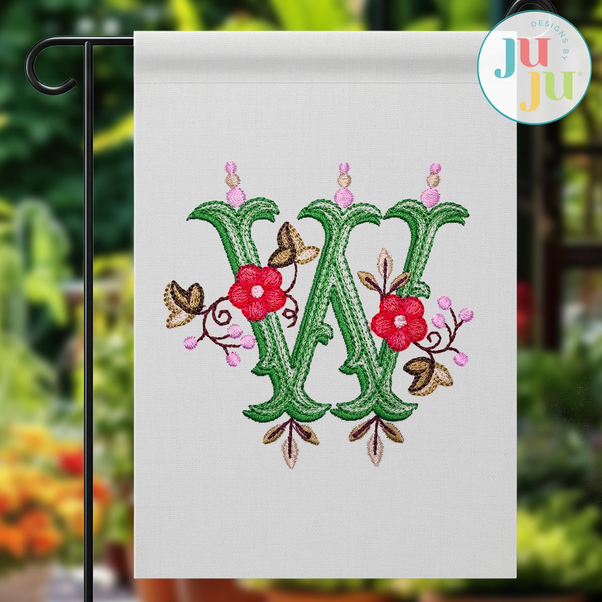 Cleopatra Fill Stitch Monogram Embroidery Font | Machine Embroidery Designs by JuJu