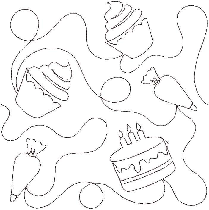 Cake Party End-to-End Quilting | Machine Embroidery Designs by JuJu