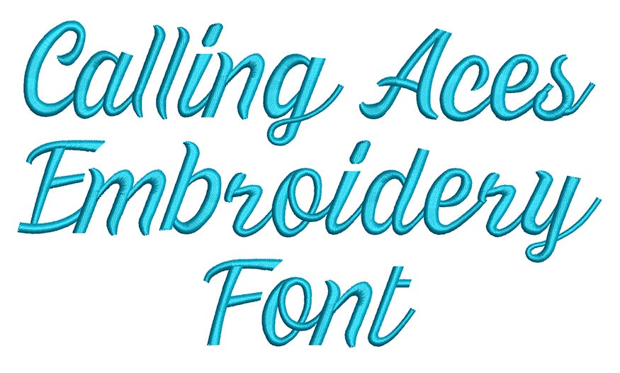 Calling Aces Embroidery Font | Machine Embroidery Designs by JuJu