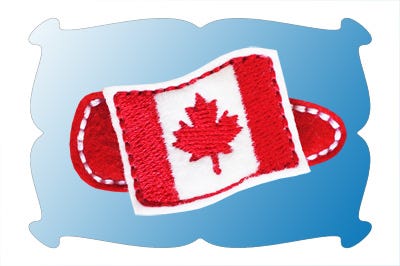 Canadian Flag Snap Clip Mini In The Hoop