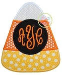 Candy Corn Monogram Applique | Machine Embroidery Designs by JuJu