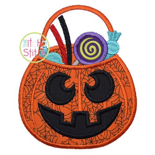 Candy Pumpkin Applique | Machine Embroidery Designs by JuJu