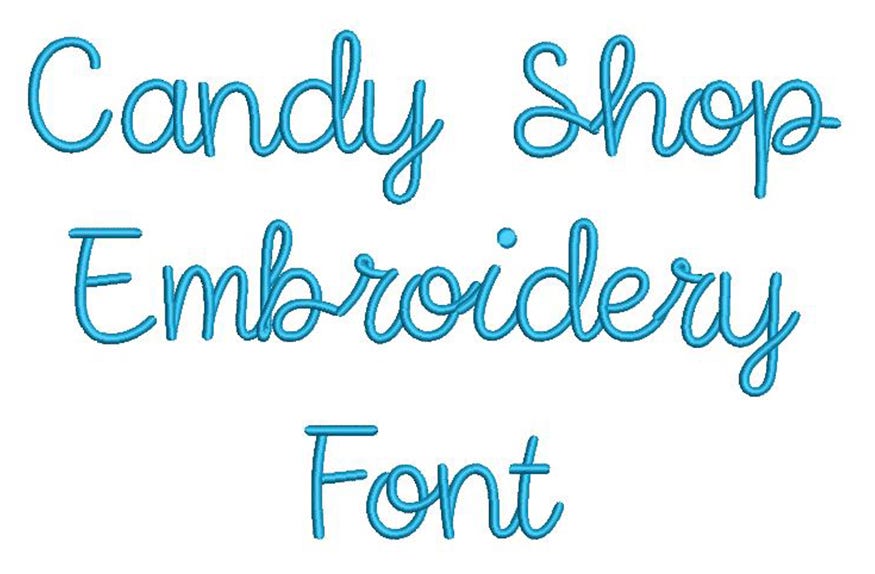 Candy Shop Embroidery Font | Machine Embroidery Designs by JuJu